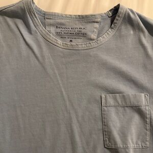 Banana Republic Men's light blue Supima Cotton Tee